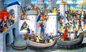 La toma de Constantinopla por los cruzados. Imperio
