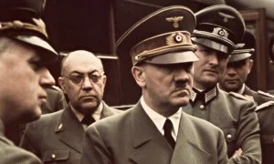 Hitler with his doctor Theodor Morell