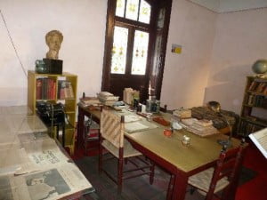 El estudio de Trotsky, donde fue asesinado. No está el piolet.