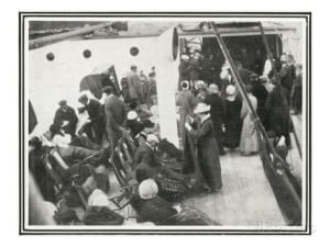 Supervivientes del Titanic a bordo del Carpathia