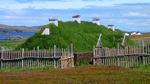 Edificio en Vinland, vikingos