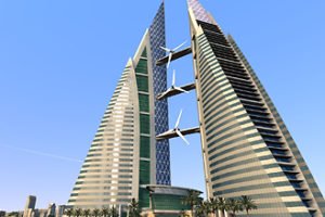 Rascacielos con generadores, Dubai.