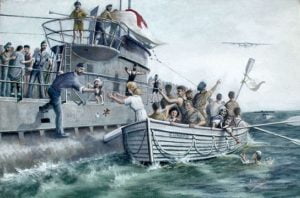 Sobrevivientes del Laconia llegan al submarino