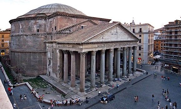 Panteón de Agripa, Roma., puzolana